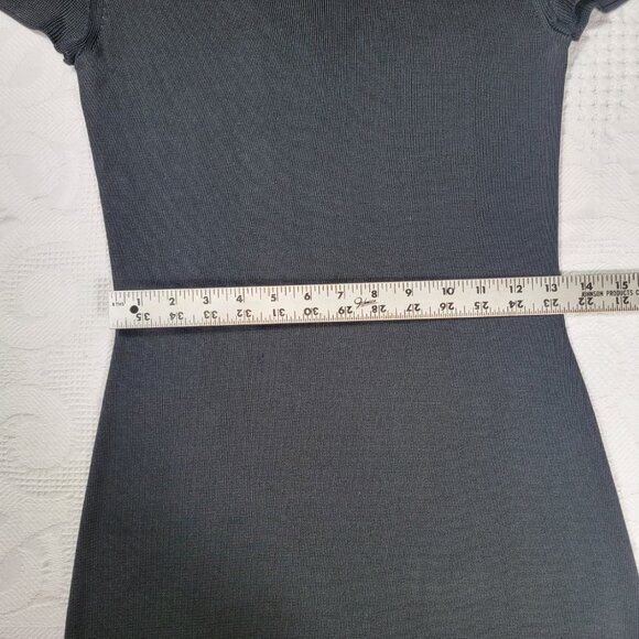 Vintage J. Crew bodycon dress black size medium classic style silky thick - Picture 9 of 16